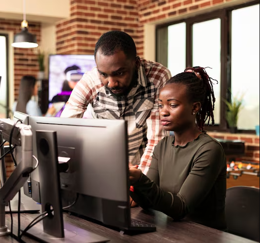 Fakade Innovations engineers working on a financial software platform